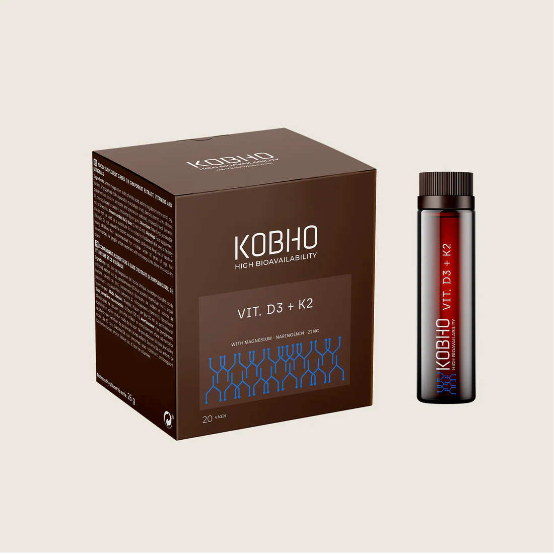 VIT. D3 + K2 LIQUIDO KOBHO 20 VIALES 25 ml