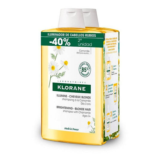 Klorane Champú Camomila Duplo 2x400ml -40% 2ª unidad
