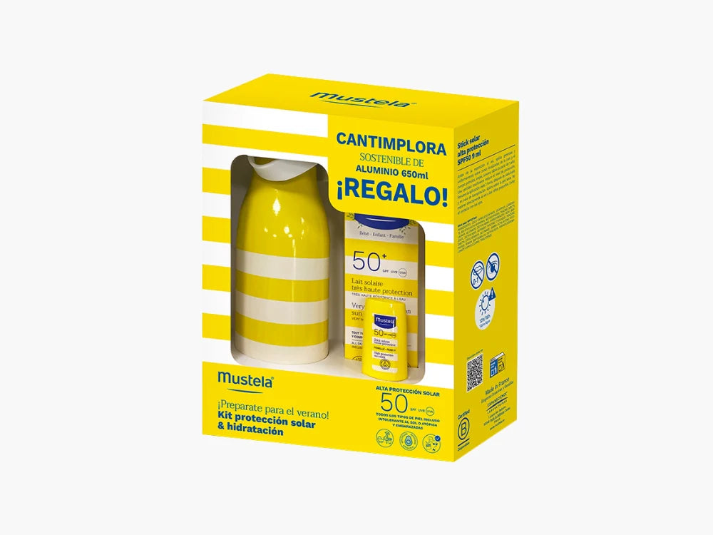 Mustela Pack Solar Crema SPF50+ y Stick + Botella de regalo