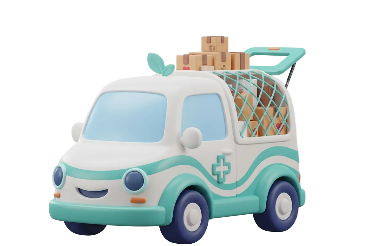 emoji sin fondo de un camión de reparte