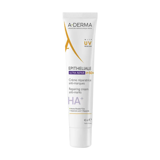 A-Derma Epitheliale A.H Ultra: Crema Reparadora Antimarcas SPF50 40ml